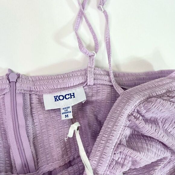 NWT Koch Lola Top Womens Medium Purple Sleeveless Cropped Flowy Silhouette - Picture 3 of 12